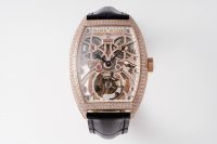 Franck Muller 55.3 * 39CINTR É E CURVEX series hollow tourbillon watch