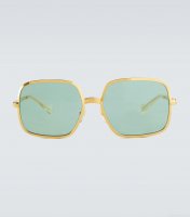 GucciSquare-frame metal sunglasses